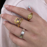 Compass Ring in Gold