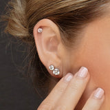 1ct Moissanite Stud Earrings