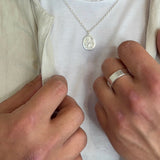 Mens Oval St Christopher Necklace