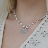 Heart Tag Toggle Necklace