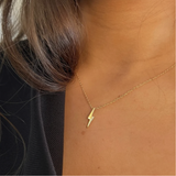 Lightning Bolt Necklace in Gold