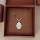 Mens Oval St Christopher Necklace