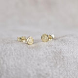 Smiley Face Studs in Gold
