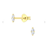 Marquise Studs in Gold