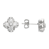 Sparkle Clover Stud Earrings