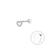 Open Heart Cartilage Stud