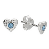 Heart Studs in Blue