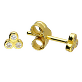 Mini Trilogy Studs in Gold