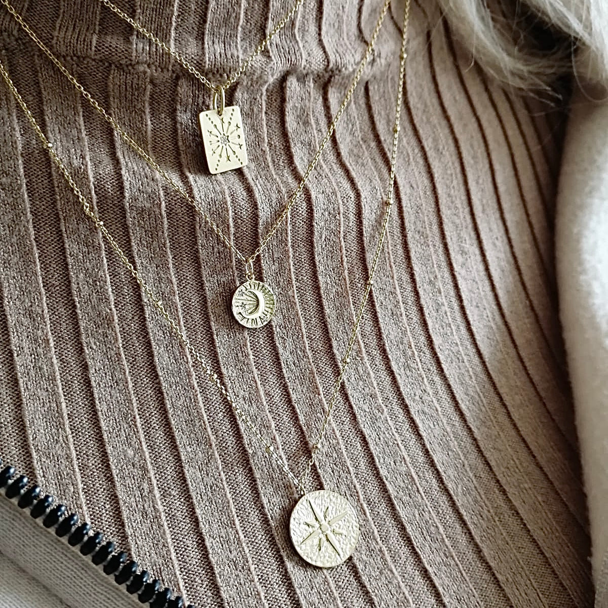 A&A Golden Compass Necklace