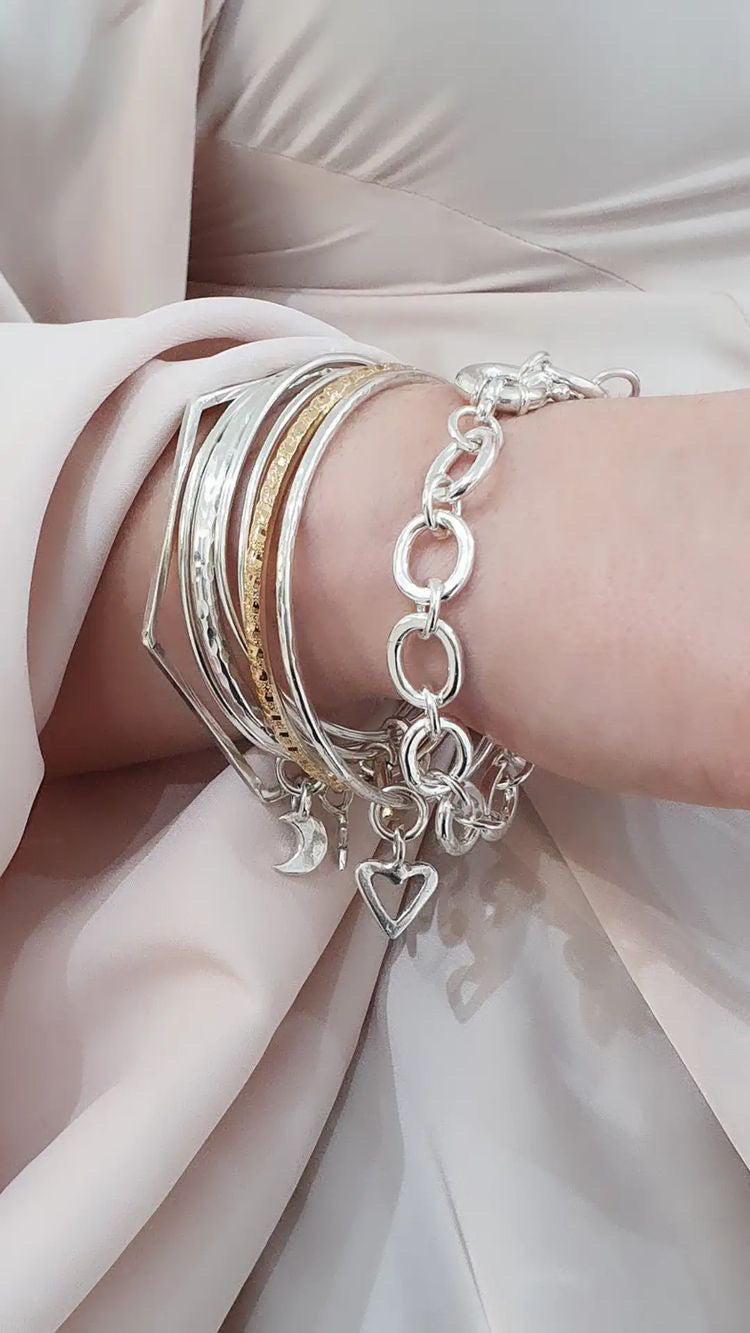 Signature Open Heart Bangle