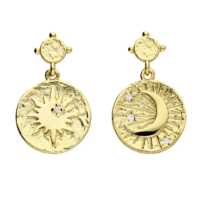 A&A Sun & Moon Drop Earrings