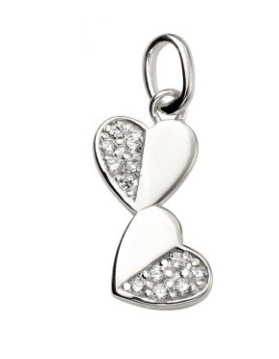 Pave Double Heart Necklace