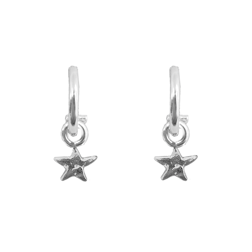 Signature Teeny Star Hoops