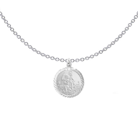 Diamond Cut St Christopher Necklace