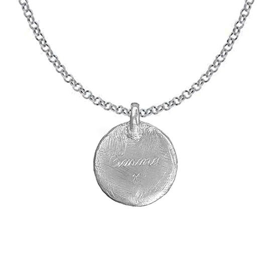 Signature Engraved Maxi Disc Necklace