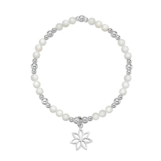 Diamond Cut Flower Bracelet