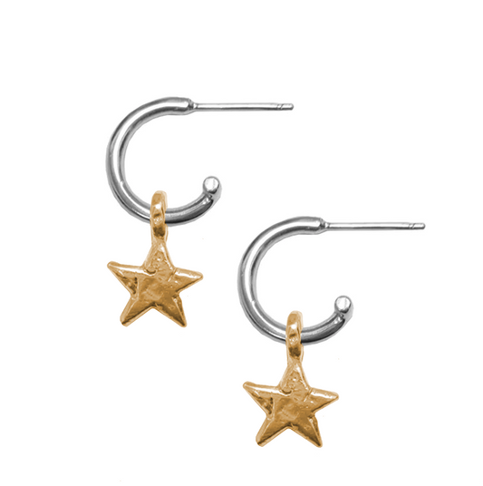 Signature Gold Mini Star Baby Hoops
