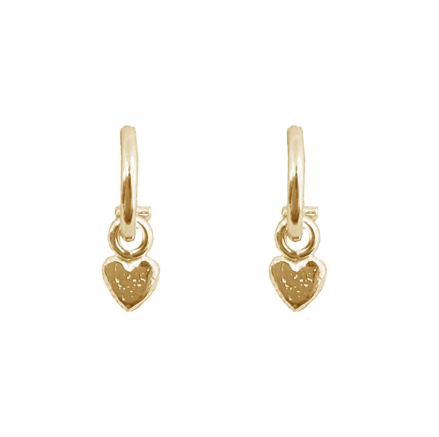 Signature Gold Teeny Heart Baby Hoops