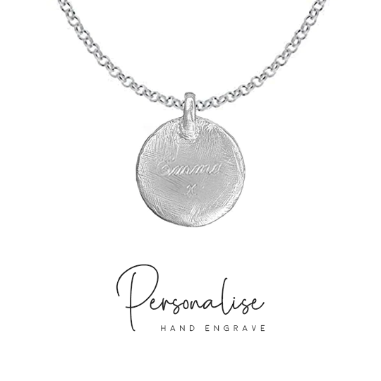Signature Engraved Maxi Disc Necklace