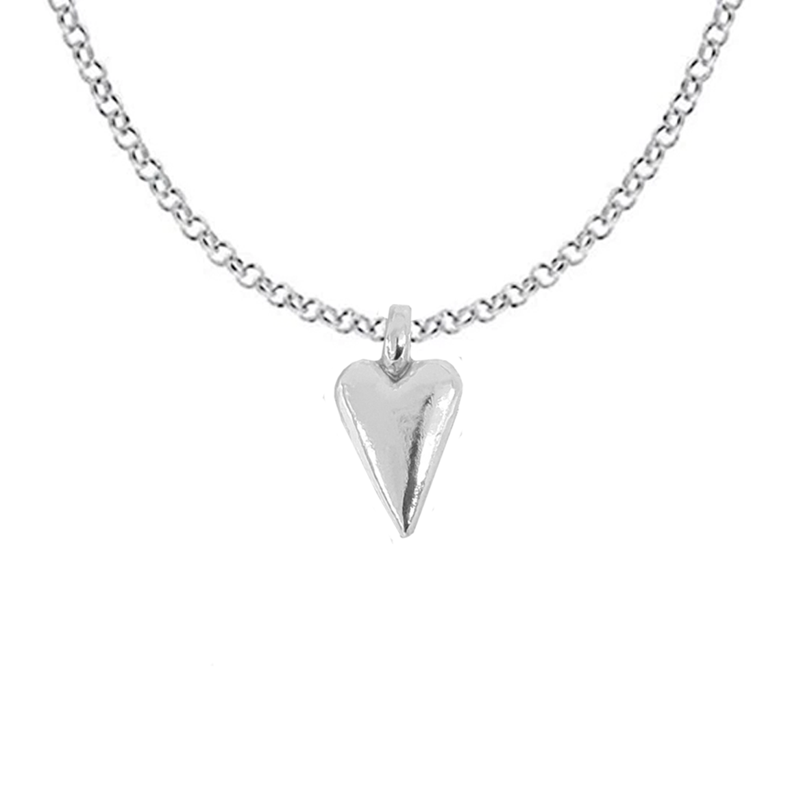 Sterling silver chunky heart necklace 2025