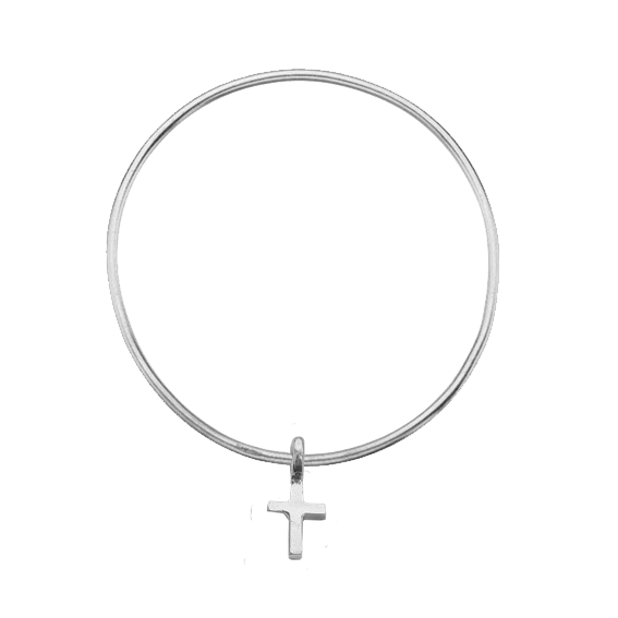 Sideways cross 2025 bangle bracelet