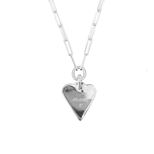 Signature Engraved Maxi Heart Trace Chain