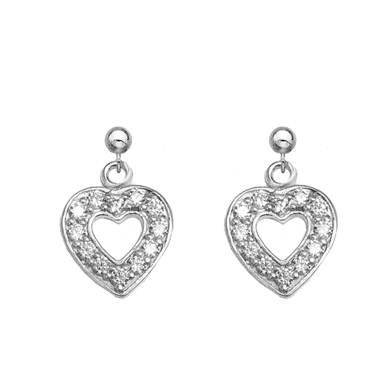 Open Heart Sparkle Earrings