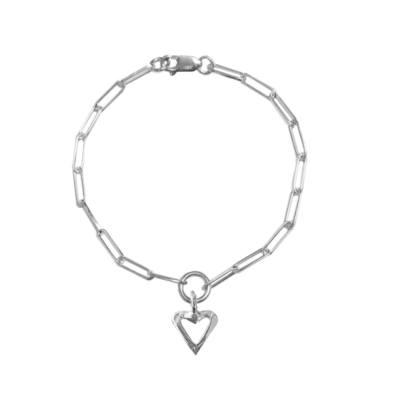 Signature Open Heart Trace Bracelet