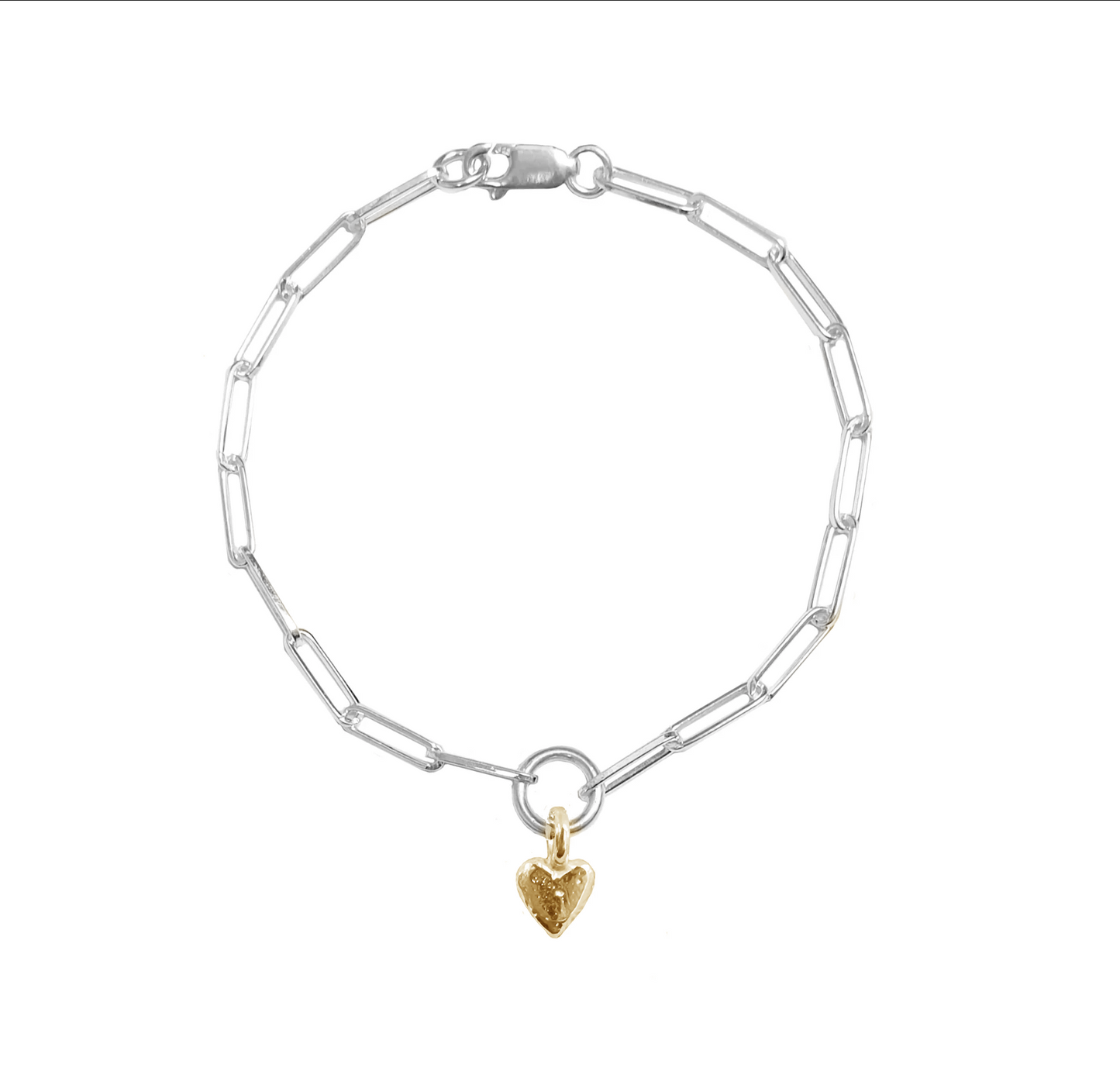 Signature Gold Teeny Heart Trace Bracelet