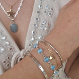 EVANGELINE Silver Larimar Bracelet