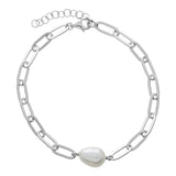 Pearl Paperclip Bracelet