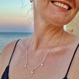Triple North Star Teeny Trace Necklace