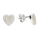 Mother of Pearl Heart Earrings