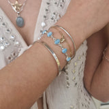 EVANGELINE Silver Larimar Bracelet