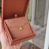 Signature 9ct Gold Star Trace Bracelet