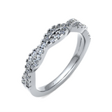 Twisted Claw Diamond White Gold Wedding Band