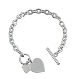Heart Tag Toggle Bracelet