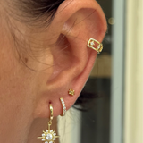 Sparkle Huggie Hoop in Gold