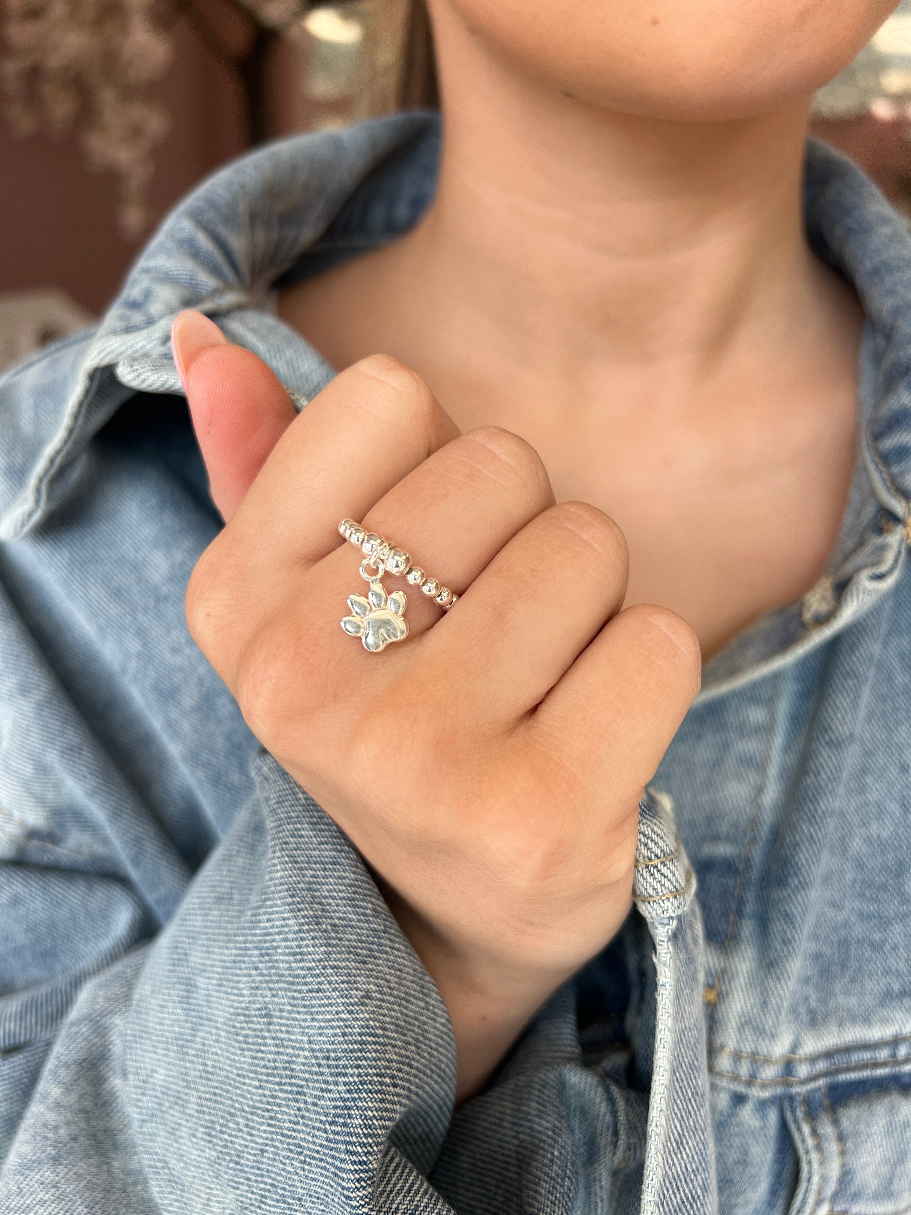 Paw print engagement ring deals