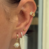 Sunrise Huggie Hoops in Gold