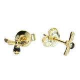 Bee Studs in Gold
