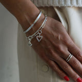 Signature Open Heart Trace Bracelet