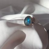 CELESTE Silver Labradorite Ring