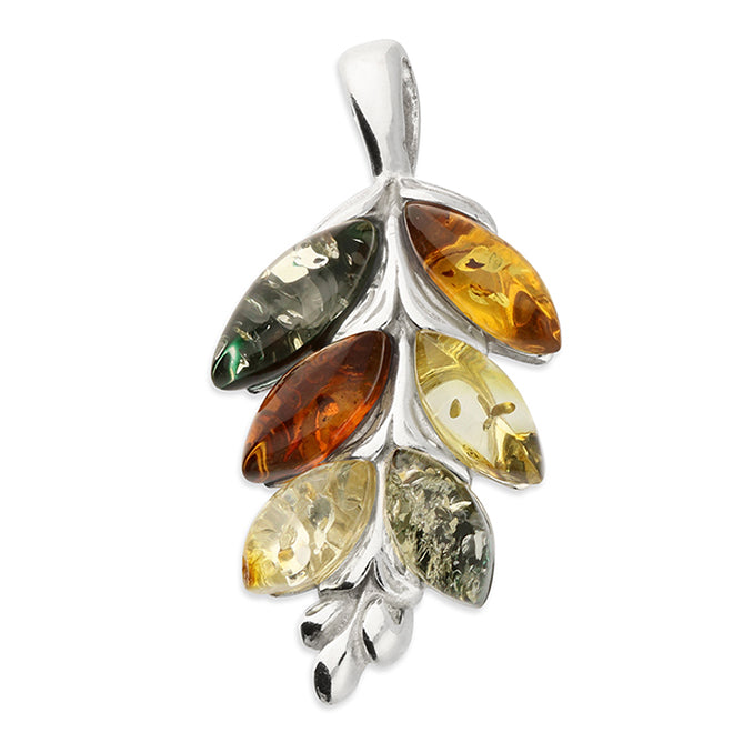 Mixed Amber Leaf Necklace