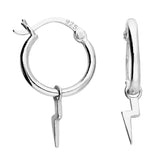 Lightning Bolt Hoop Earrings