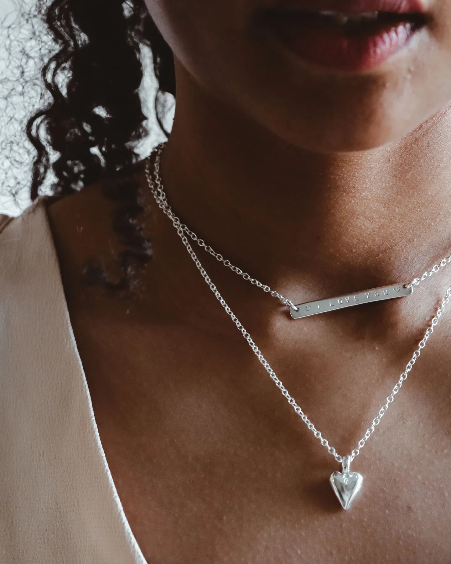 Signature Bar Necklace In The Pink