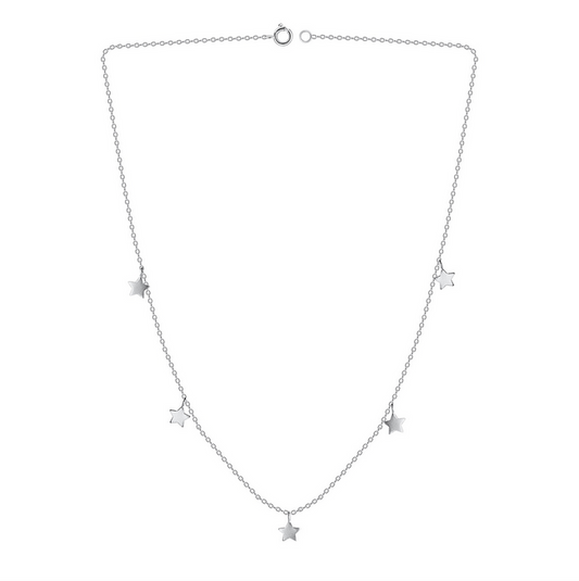 Cosmic Star Five Charm Necklace