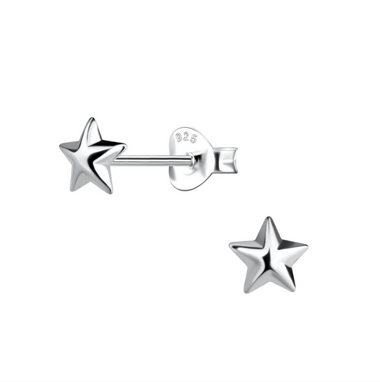Solid Star Stud Earrings