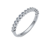 Vintage Millgrain Bezel White Gold Wedding Band