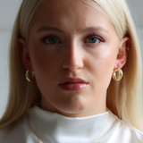 Chunky Swirl Hoops in Gold